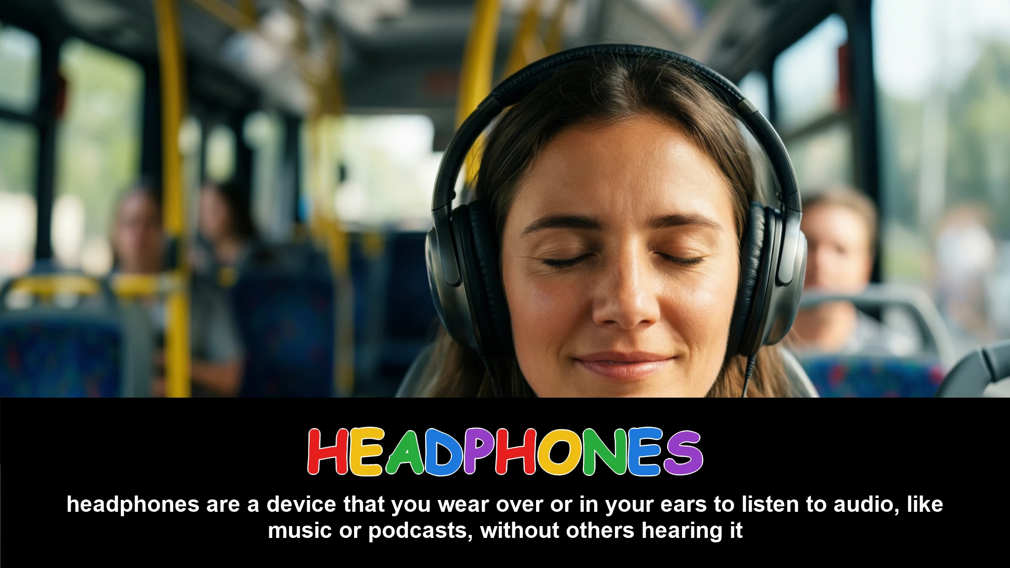 English Illustration for headphones